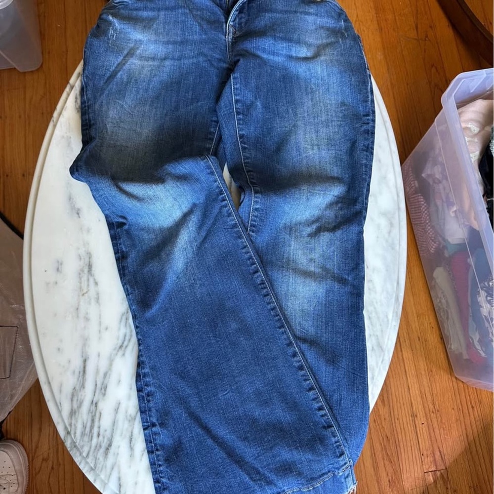 Mavi Indigo Blue Denim Flare Jeans